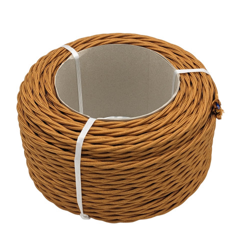 Verseiltes, gedrehtes Textilkabel FRTX-HFX 3G0,75 englisch gold Verseiltes, gedrehtes Textilkabel FRTX-HFX 3G0,75 englisch gold