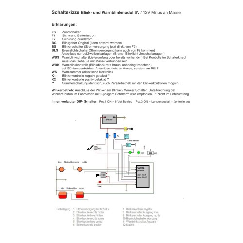 Anschlußplan Profiblink Erklärungen Anschlußplan Profiblink Erklärungen