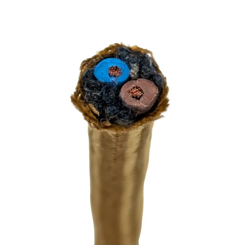 Sonderposten Textilkabel Pendelleitung gold textilumflochten 2x0,75 Sonderposten Textilkabel Pendelleitung gold textilumflochten 2x0,75