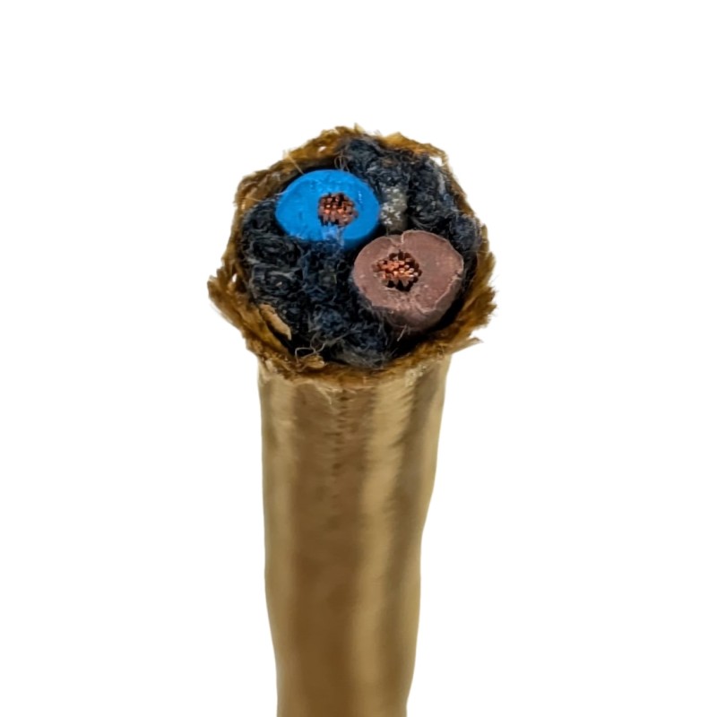 Sonderposten Textilkabel Pendelleitung gold textilumflochten 2x0,75