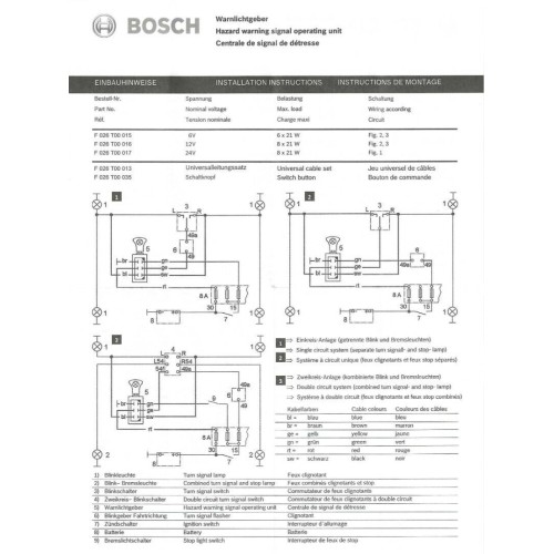 Einbauanleitung Warnblinkgeber 6V