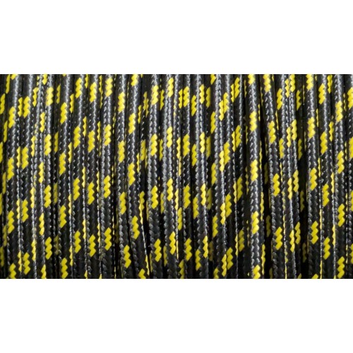 Textilumflochtene Fahrzeugleitung 1,5 schwarz-gelb