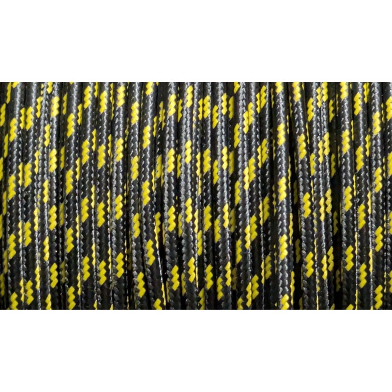 Textilumflochtene Fahrzeugleitung 1,5 schwarz-gelb