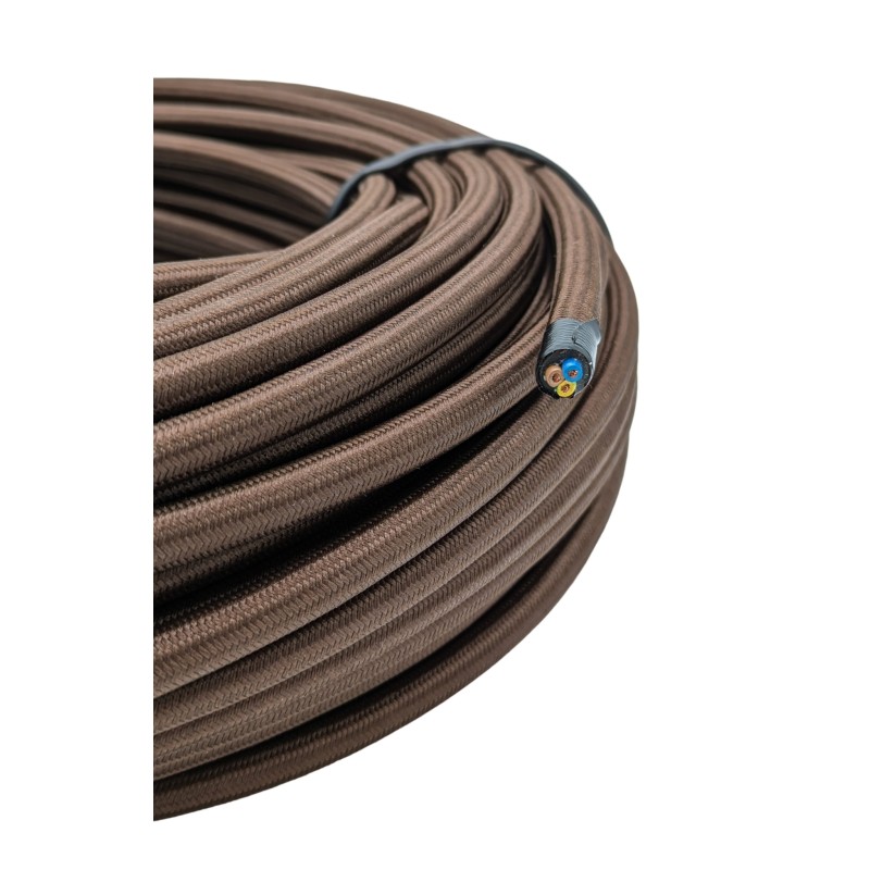 Textilkabel Gummischlauchltg. 3x1,5 braun|Kabel Schmidt