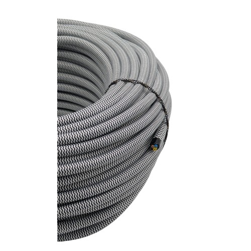 Textilumflochtenes Kabe, Stoffkabel, Anschlußleitung 3x1,5