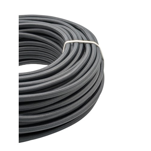 Textilumflochtenes Kabel 3G1,5 schwarz