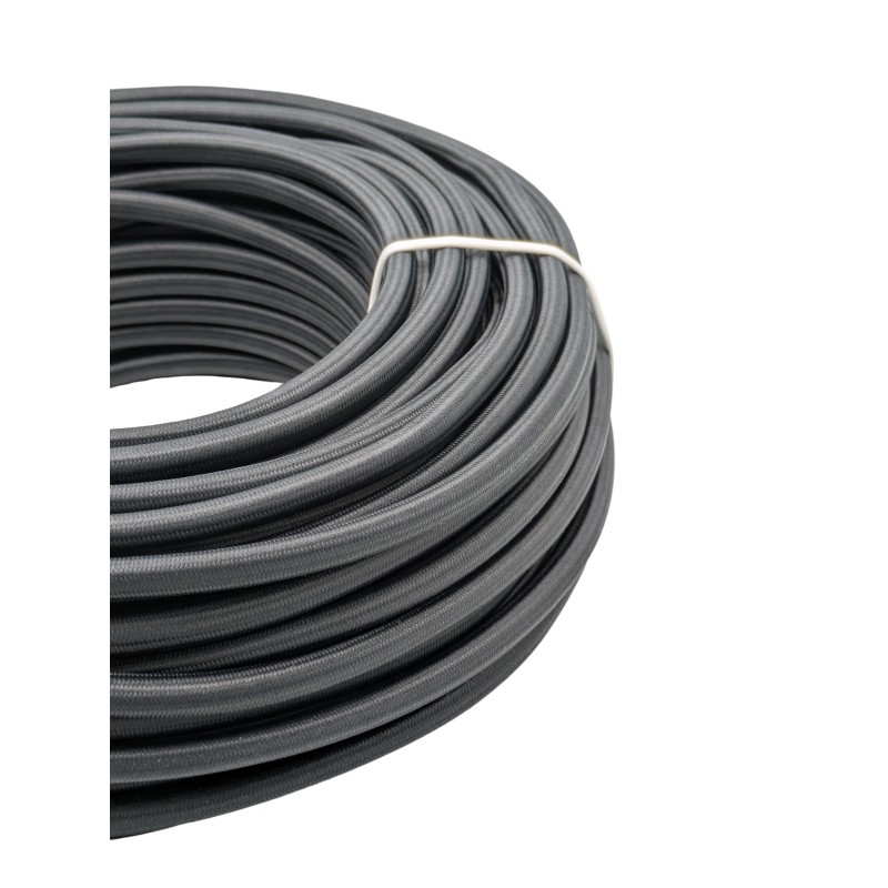 Textilumflochtenes Kabel 3G1,5 schwarz