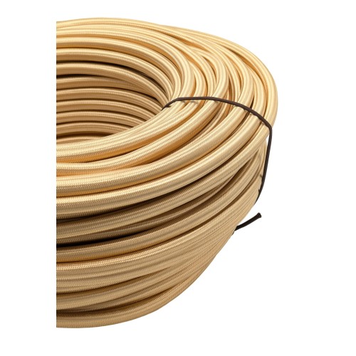 Textilkabel Anschlußleitung 3G1,5 gold
