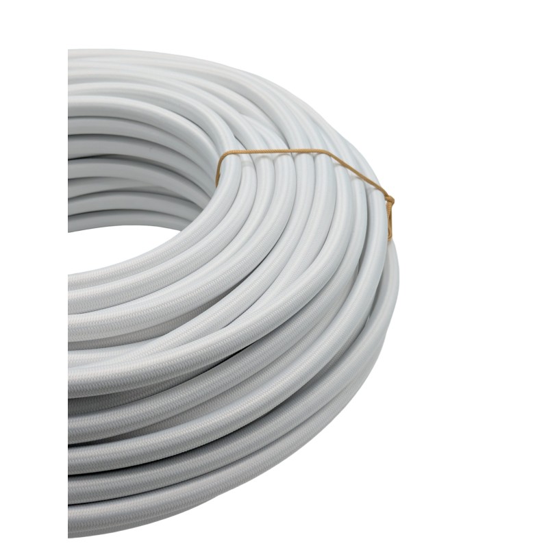 Stoffkabel Gummischlauchleitung 3G1,5 weiß