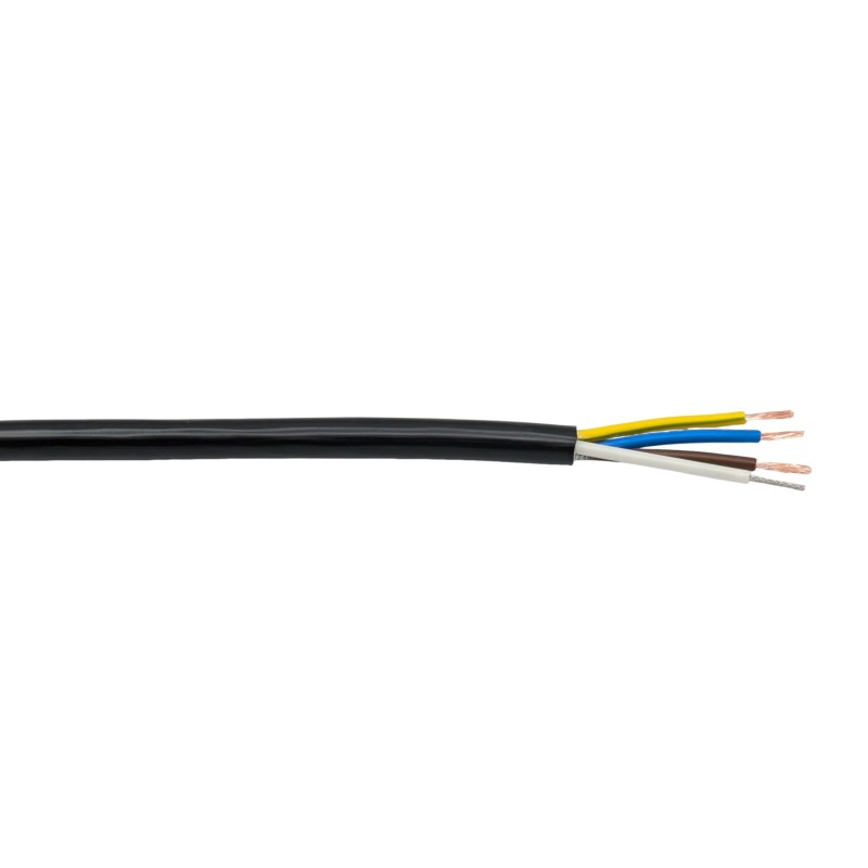 PVC-Schlauchleitung 3G0,75 schwarz mit Stahlseil PVC-Schlauchleitung 3G0,75 schwarz mit Stahlseil