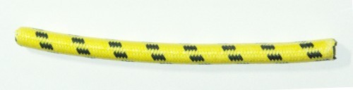 Textilumflochtene Zündleitung 7mm gelb-schwarz